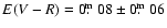 $E(V-R)= 0\hbox{$.\!\!^{\rm m}$ }08\pm0\hbox{$.\!\!^{\rm m}$ }06$