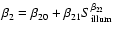 $\beta _{\rm 2}=\beta _{\rm 20}+\beta _{\rm 21}S_{\rm illum}^{\beta _{\rm 22}}$