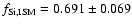 $f_{\rm Si,ISM} =0.691\pm0.069$