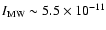 $I_{\rm MW} \sim 5.5\times10^{-11}$