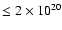$\leq 2\times10^{20}$