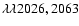 $\lambda\lambda 2026,2063$