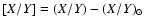 $[X/Y] = (X/Y) - (X/Y)_\odot$
