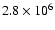 $2.8 \times
10^6$