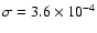 $\sigma=3.6\times10^{-4}$