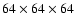 $64\times64\times64$
