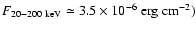 $F_{20-200 ~{\rm keV}} \simeq 3.5 \times
10^{-6}~\rm {erg~cm}^{-2})$