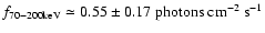 $f_{70-200 \rm keV} \simeq
0.55 \pm 0.17 \rm ~photons~ cm^{-2} ~ s^{-1}$