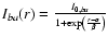 $I_{ba} (r) = \frac{I_{0,ba}}{1 + \exp\left(\frac{r-\alpha}{\beta}\right)}$