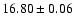 $16.80\pm0.06$