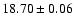 $18.70\pm0.06$
