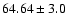 $64.64\pm3.0$