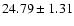 $24.79\pm1.31$