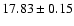 $17.83\pm0.15$