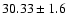 $30.33\pm1.6$