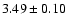 $3.49\pm0.10$