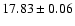 $17.83\pm0.06$