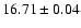 $16.71\pm0.04$