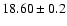 $18.60\pm0.2$