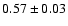 $0.57\pm0.03$