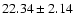 $22.34\pm2.14$