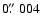 $0\hbox{$.\!\!^{\prime\prime}$ }{004}$