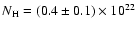 $N_{\rm H} = (0.4 \pm 0.1) \times 10^{22}$