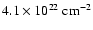 $\rm 4.1 \times 10^{22}~cm ^{-2}$