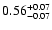 $\rm0.56^{+0.07}_{-0.07}$