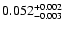 $\rm0.052^{+0.002}_{-0.003}$