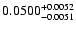 $\rm0.0500^{+0.0052}_{-0.0051}$