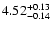 $\rm 4.52^{+0.13}_{-0.14}$