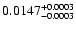 $\rm0.0147^{+0.0003}_{-0.0003}$