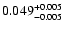 $\rm0.049^{+0.005}_{-0.005}$