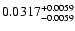 $\rm0.0317^{+0.0059}_{-0.0059}$