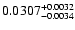 $\rm0.0307^{+0.0032}_{-0.0034}$