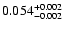 $\rm0.054^{+0.002}_{-0.002}$