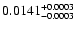 $\rm0.0141^{+0.0003}_{-0.0003}$