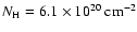 ${N_{\rm H}} = 6.1\times10^{20}~\rm {cm^{-2}}$