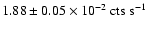 $1.88\pm0.05\times10^{-2}~\rm {cts~s^{-1}}$