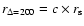 $r_{\Delta=200} = c \times r_{\rm s}$