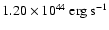 $1.20 \times 10^{44}~\rm {erg~s^{-1}}$