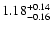 $\rm 1.18^{+0.14}_{-0.16}$
