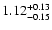 $\rm 1.12^{+0.13}_{-0.15}$