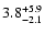 $\rm 3.8^{+5.9}_{-2.1}$