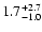 $\rm 1.7^{+2.7}_{-1.0}$