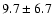 $9.7\pm6.7$