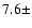 $7.6\pm$