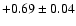$+0.69\pm0.04$