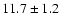 $11.7\pm1.2$